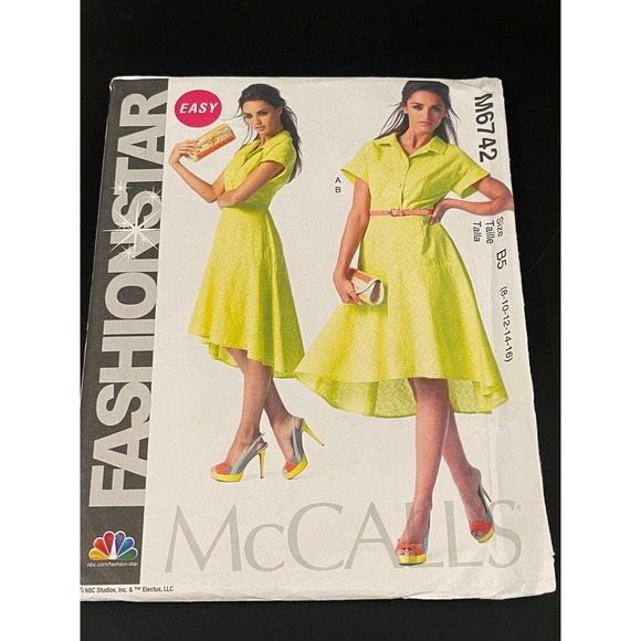 00328 - McCall's M6742 Misses Dress Sewing Pattern SZB5 (6-14) Fashion Star Easy